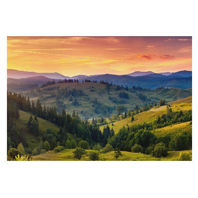 Fototapet la comandă pentru dormitor Conturul pitoresc al dealurilor