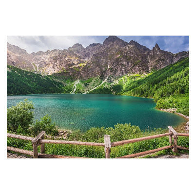 Fototapet pentru dormitor Pace verde pe malul lacului