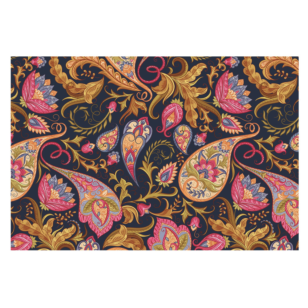 Fototapet la comandă pentru dormitor Clasic paisley colorat