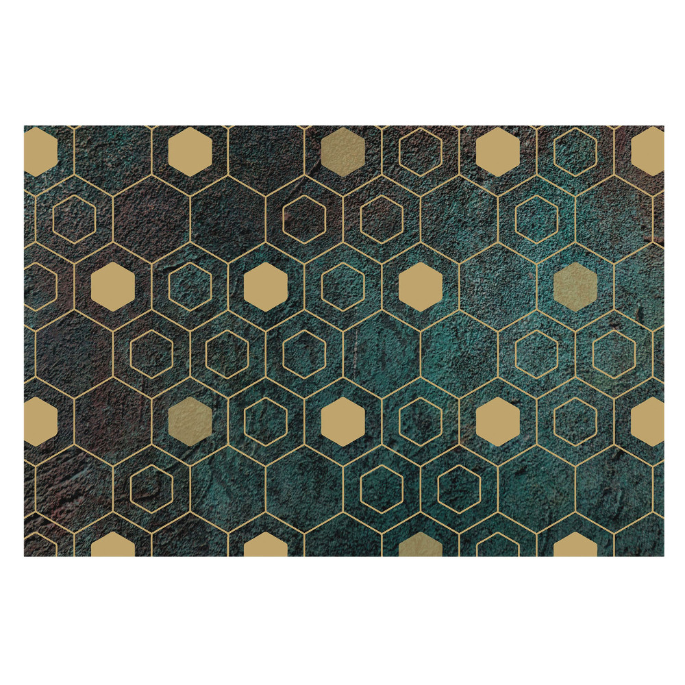 Fototapet vlies Hexagone geometrice întunecate