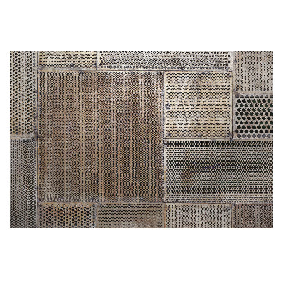 Fototapet la comandă pentru dormitor Model metalic perforat