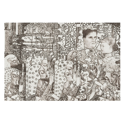 Fototapet vlies pentru copii Portrete în rame florale