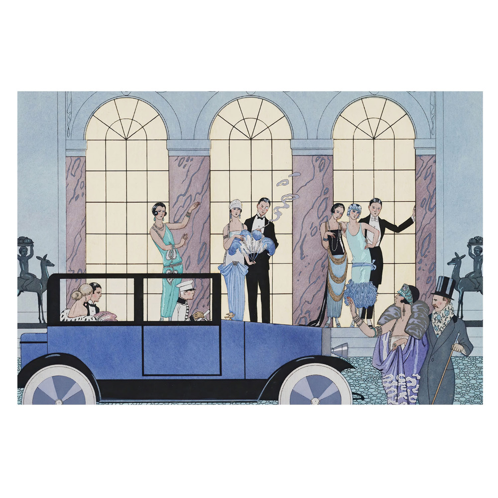 Fototapet modern pentru living Figuri elegante ale anilor 1920.