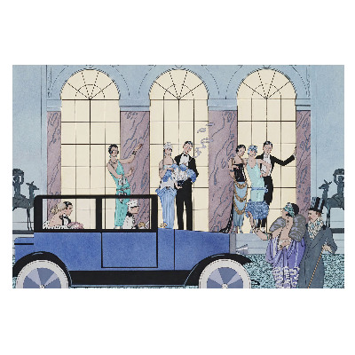 Fototapet modern pentru living Figuri elegante ale anilor 1920.