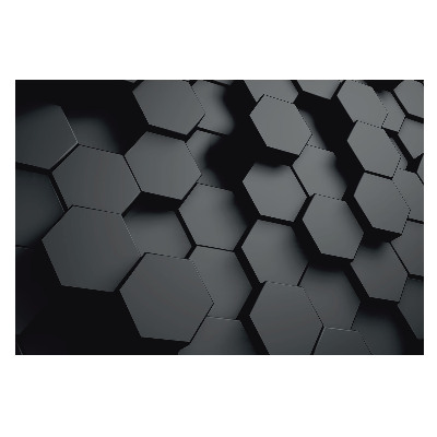 Fototapet pentru dormitor Hexagone 3D moderne