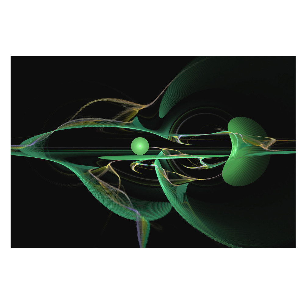 Tapet foto Abstracție verde cu o minge
