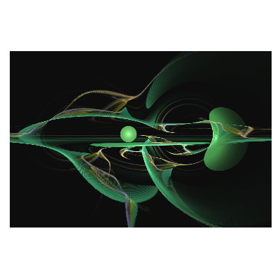 Tapet foto Abstracție verde cu o minge