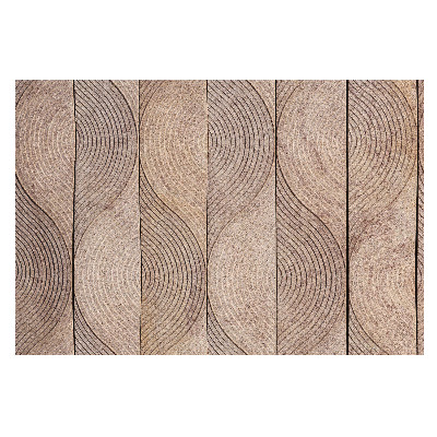 Fototapet pentru dormitor Valuri geometrice din lemn