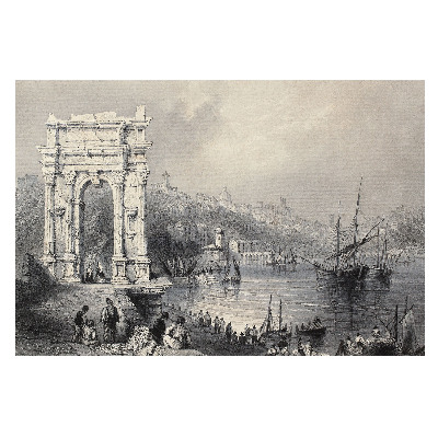 Fototapet decorativ pe perete Port maritim istoric