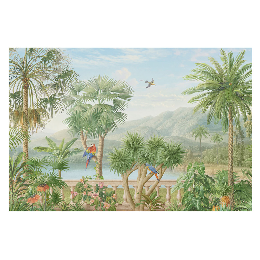 Fototapet vlies pentru dormitor Vedere a unei oaze tropicale