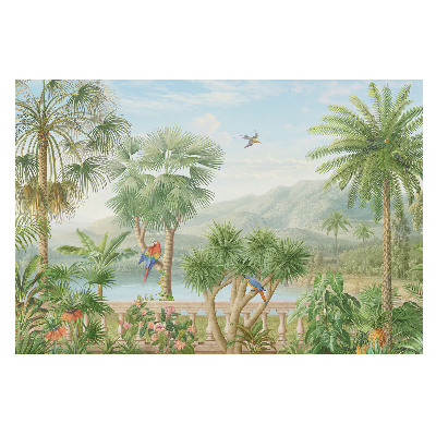 Fototapet vlies pentru dormitor Vedere a unei oaze tropicale