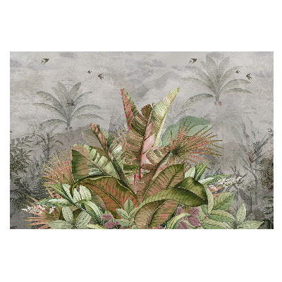 Fototapet vlies pentru living Frunze tropicale vintage