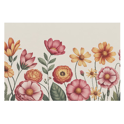 Fototapet la comandă pentru living Eleganță florală clasică