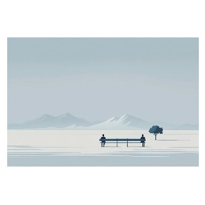 Fototapet pentru living Pace pe o bancă în parc