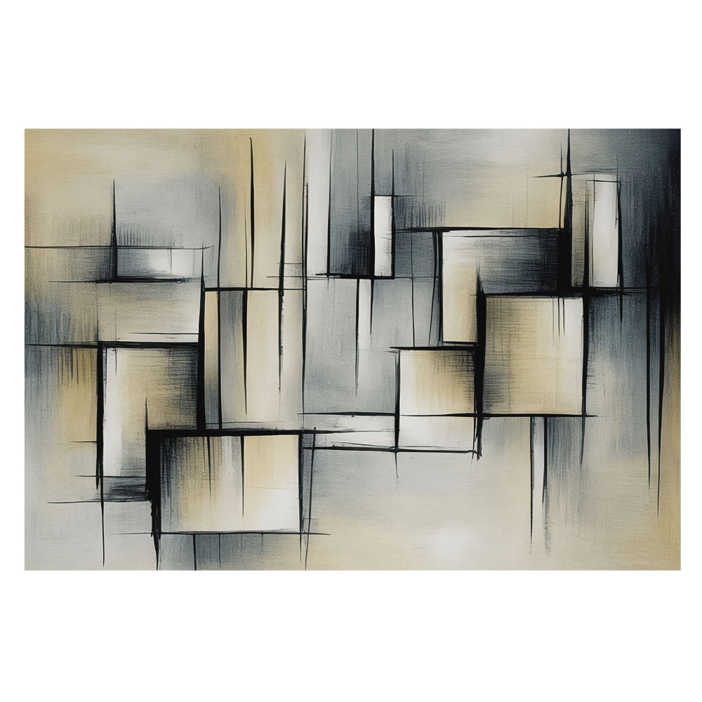 Fototapet modern Ritmul modern al figurilor gri