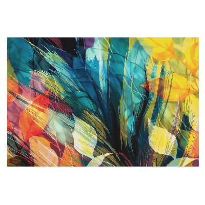Fototapet modern la comandă Motiv abstract de plante multicolore