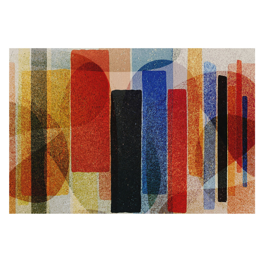 Fototapet modern pentru living Abstracție colorată a formelor geometrice