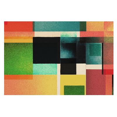 Fototapet vlies pe perete Simetria figurilor geometrice colorate