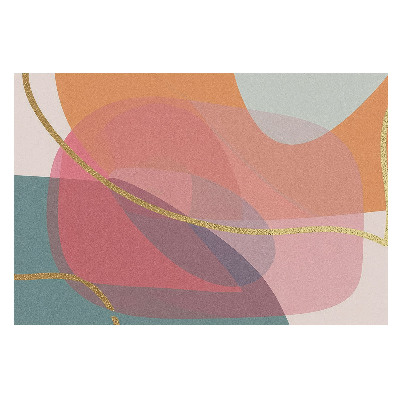 Fototapet vlies pentru copii cu forme abstracte colorate, cu efect de căldură