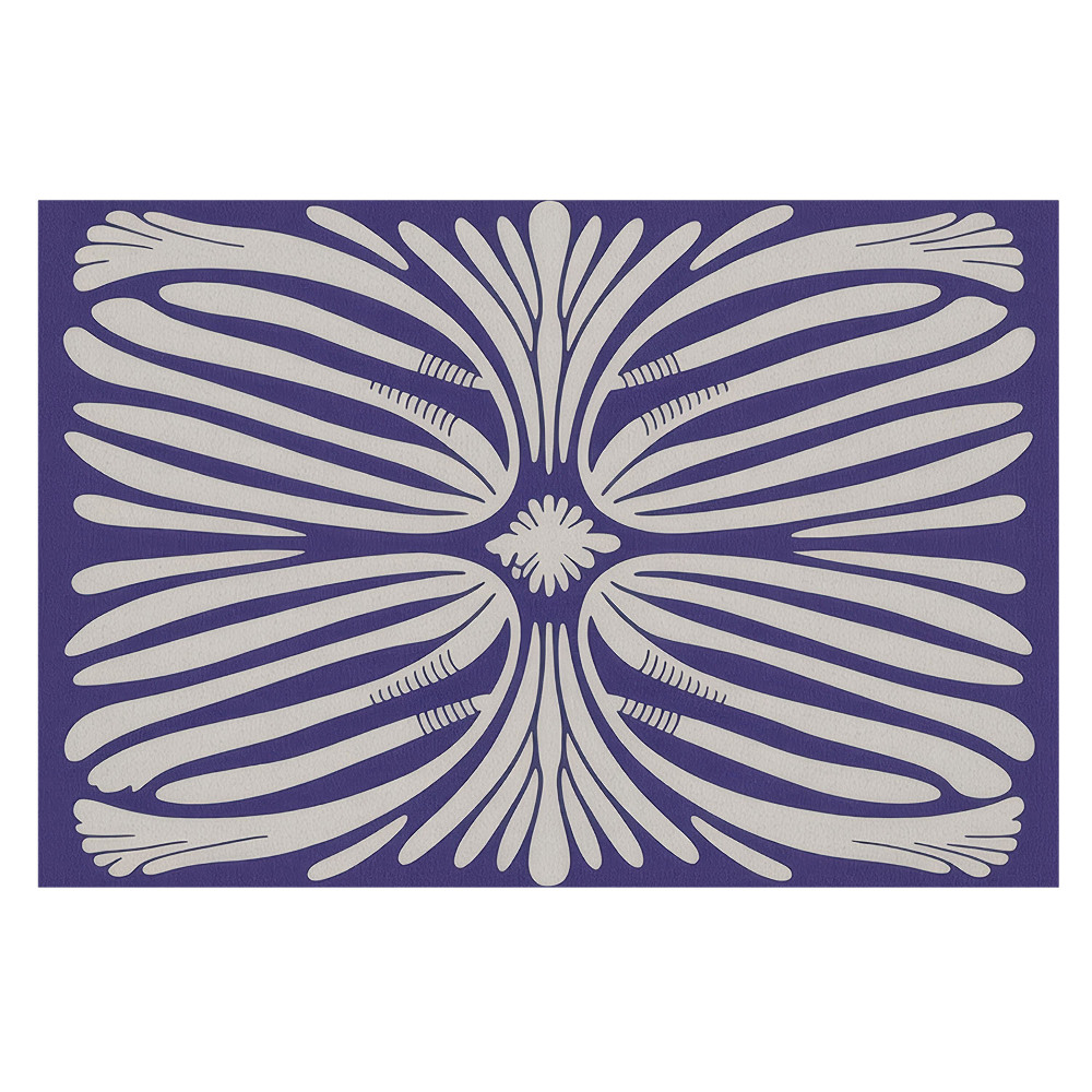Fototapet vlies pentru living Motiv floral simetric violet