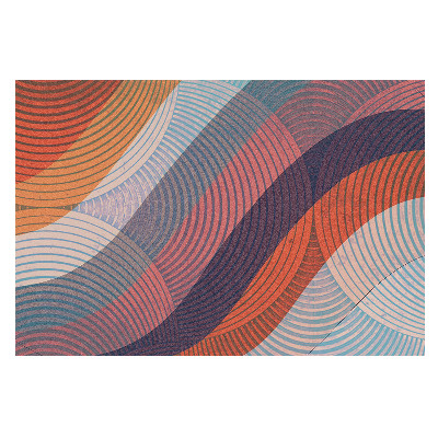 Fototapet la comandă Ritmul multicolor al liniilor ondulate