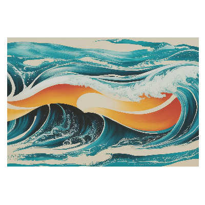 Fototapet decorativ pe perete Un ocean energic de valuri colorate