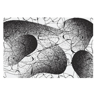 Fototapet vlies pentru living Contrastul liniilor negre pe alb