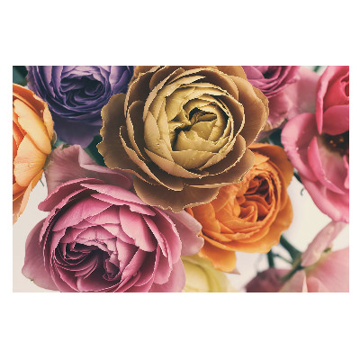 Fototapet modern la comandă Farmecul natural al trandafirilor colorați