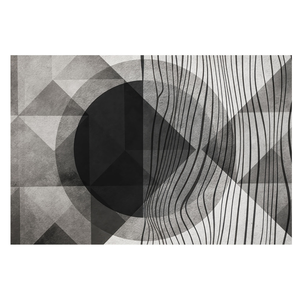 Fototapet la comandă pentru living Motiv geometric gri elegant