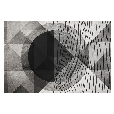 Fototapet la comandă pentru living Motiv geometric gri elegant