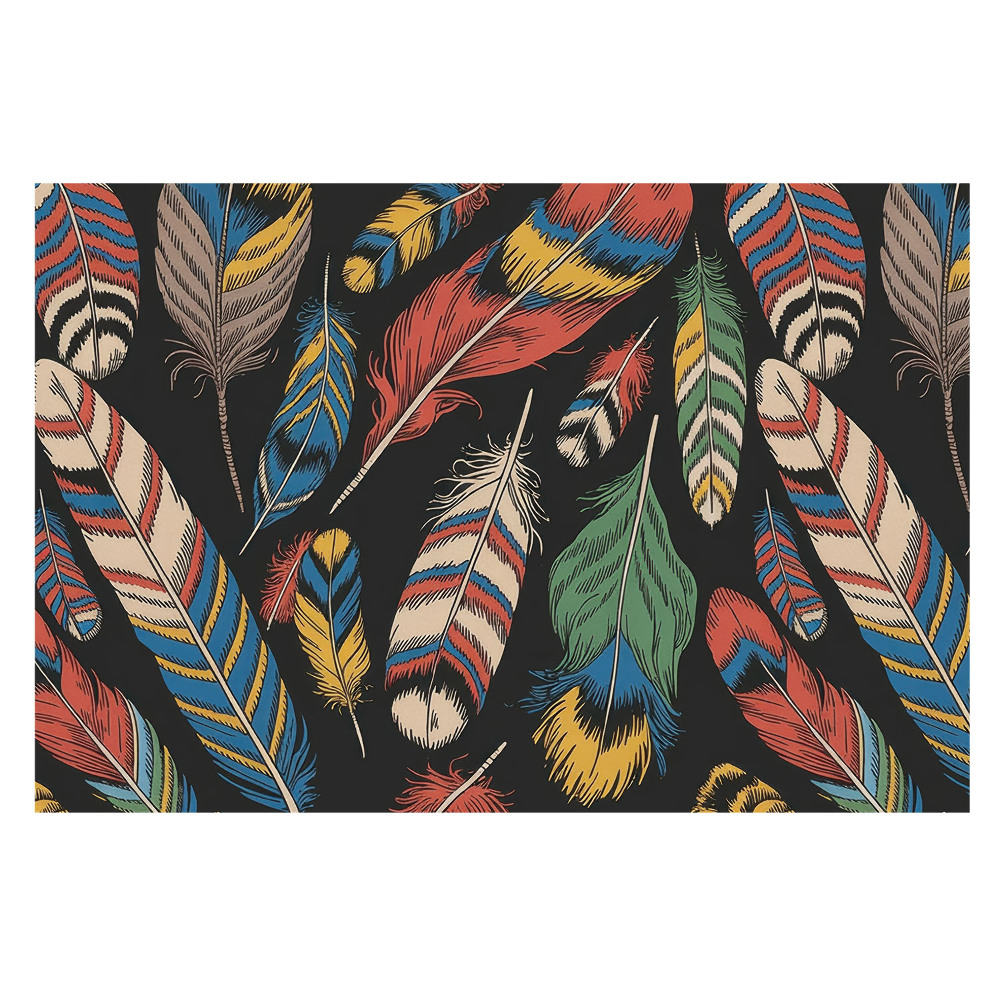 Tapet foto decorativ Un dans colorat al penei în stil boho