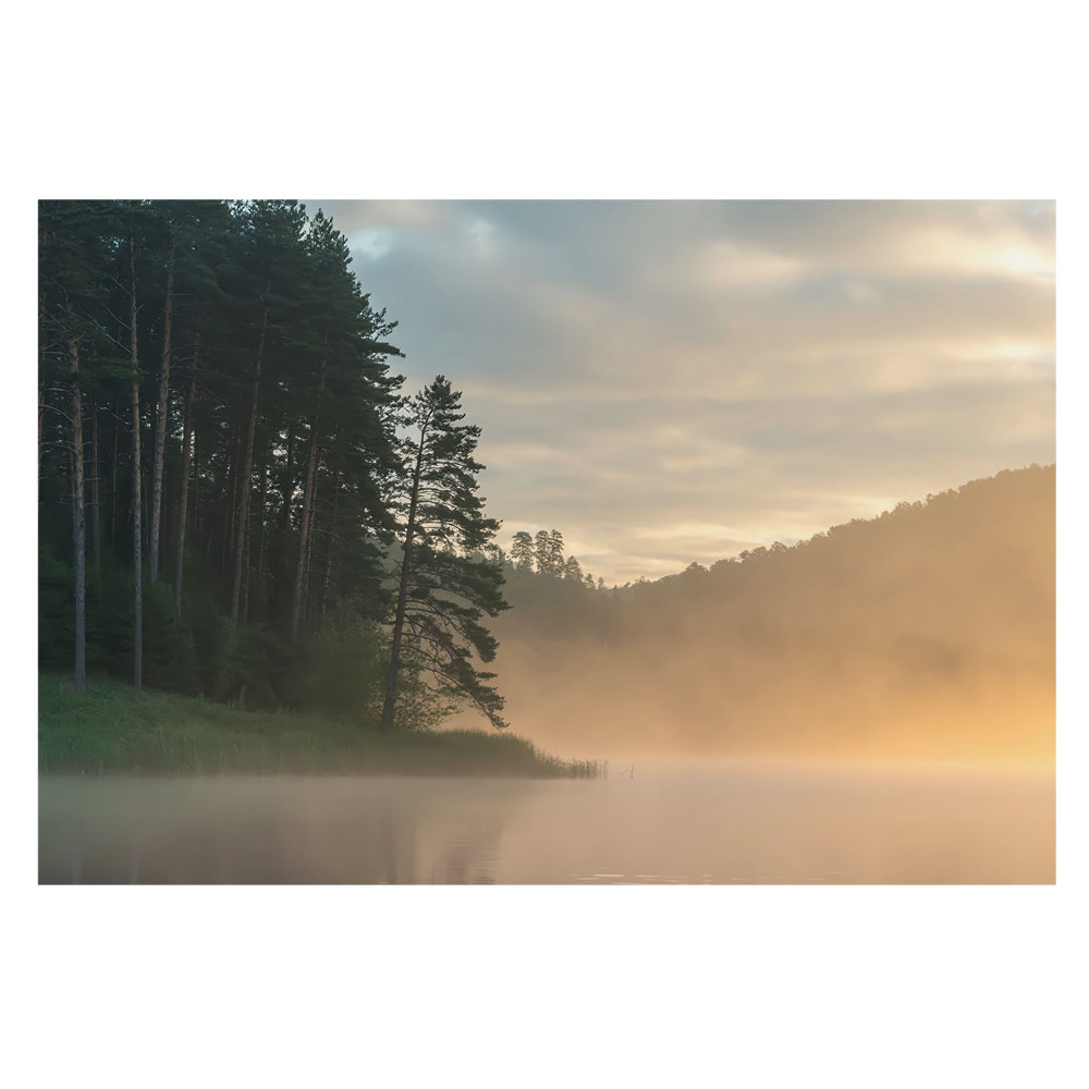 Fototapet modern Zori în peisajul cețos al naturii