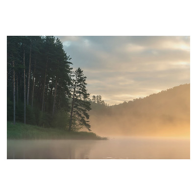 Fototapet modern Zori în peisajul cețos al naturii