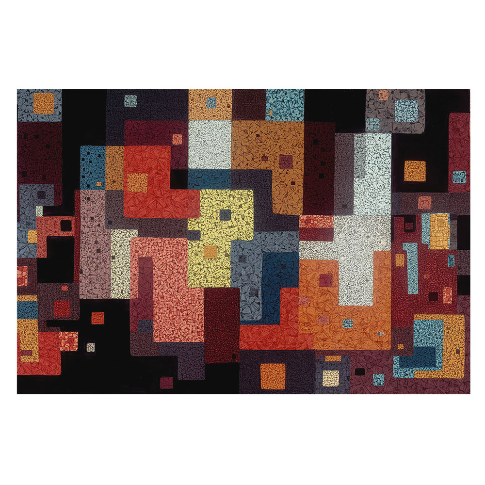 Fototapet vlies pentru living Țesătură geometrică de forme colorate