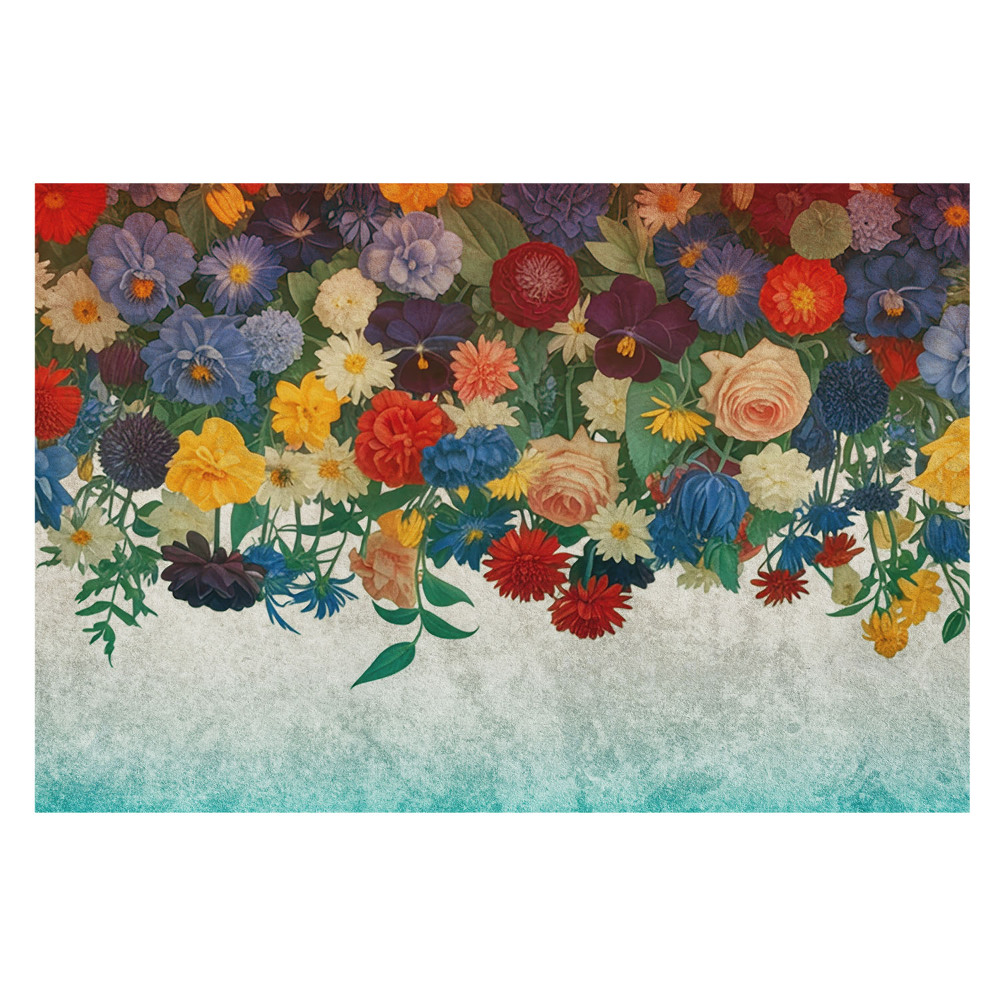 Fototapet decorativ pe perete O armonie rustică a culorilor florale