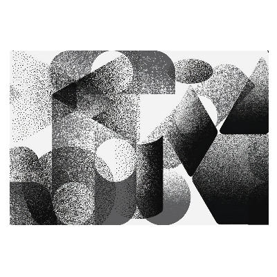 Fototapet pentru living Structura întunecată a figurilor geometrice