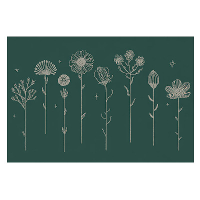Tapet foto pe vlies Farmecul minimalist al florilor pe verdeață