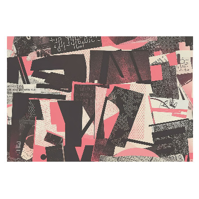 Fototapet decorativ pe perete Haosul colorat al colajului geometric