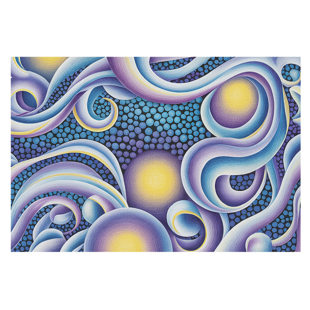 Fototapet vlies pentru copii Spirale expresive de abstracție colorată