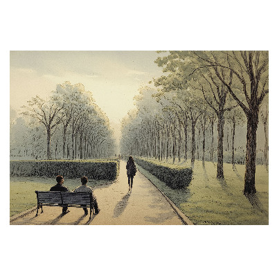 Fototapet pentru dormitor O plimbare relaxantă pe aleea parcului