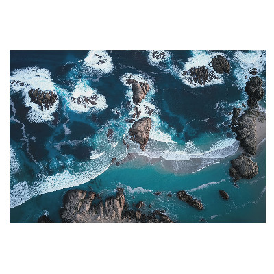Fototapet pentru dormitor Coastă stâncoasă în culori saturate