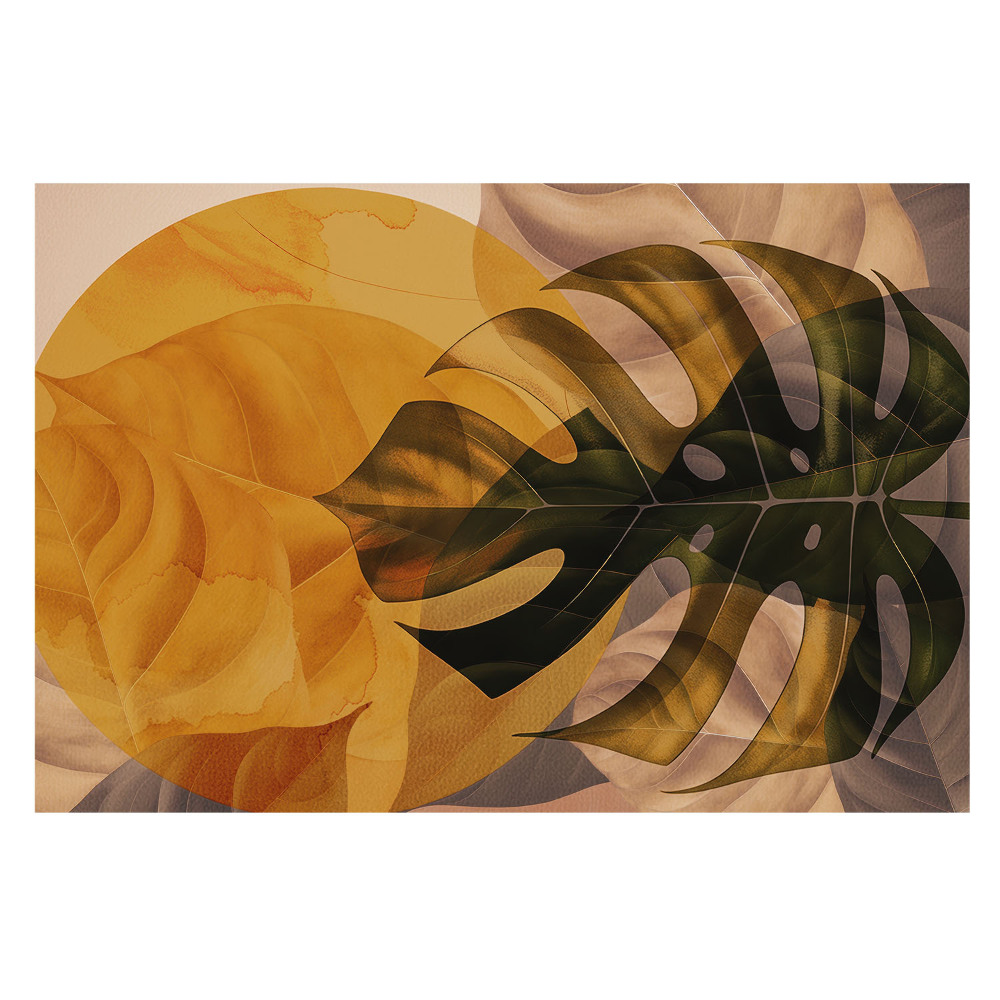 Fototapet Tonuri calde de abstracție vegetală