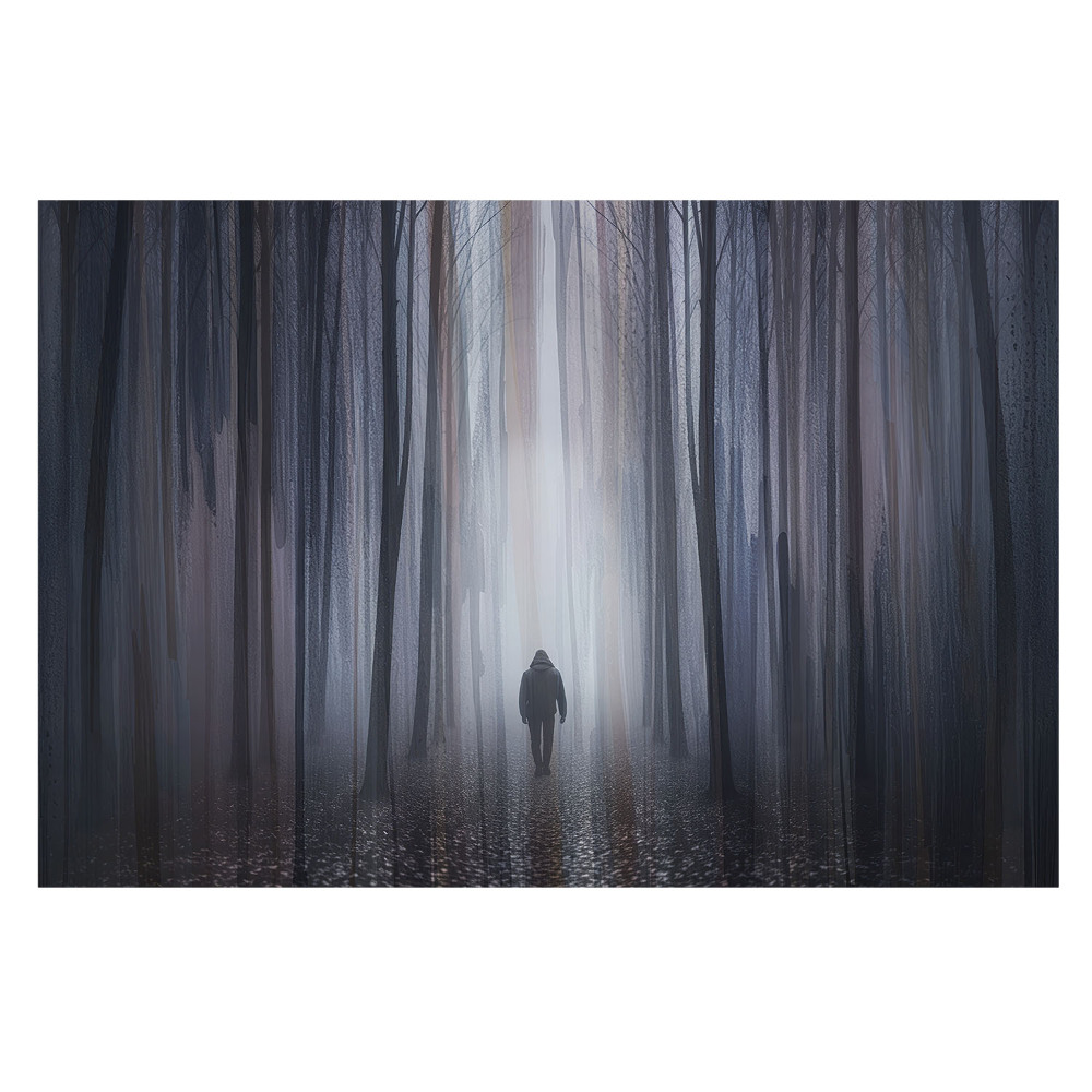 Fototapet decorativ pe perete O plimbare misterioasă în adâncul pădurii