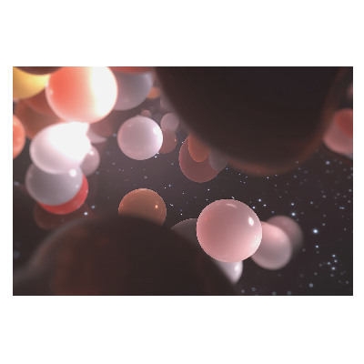 Fototapet vlies pe perete Viziune abstractă a planetelor de sticlă