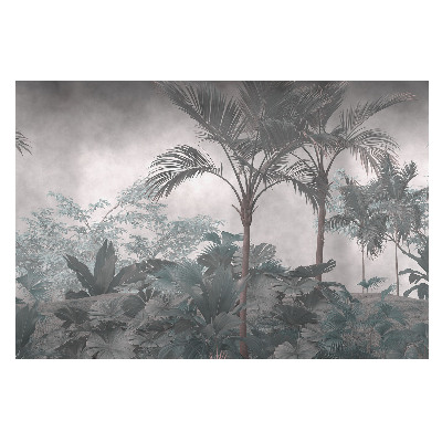Fototapet decorativ pe perete O viziune monocromatică a unei jungle tropicale