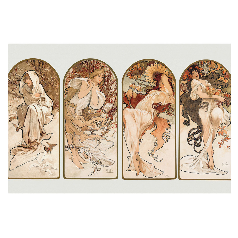 Fototapet decorativ pe perete Portretul feminității în stil Art Nouveau