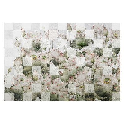 Fototapet pentru living Țesătură de lotus și linie