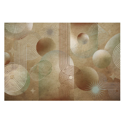 Fototapet pentru living Puls retro geometric