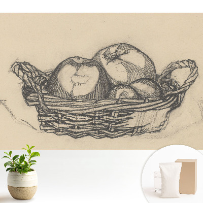 Fototapet modern Desenul unui coș cu fructe