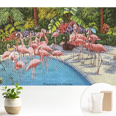 Fototapet Flamingo roz lângă apă
